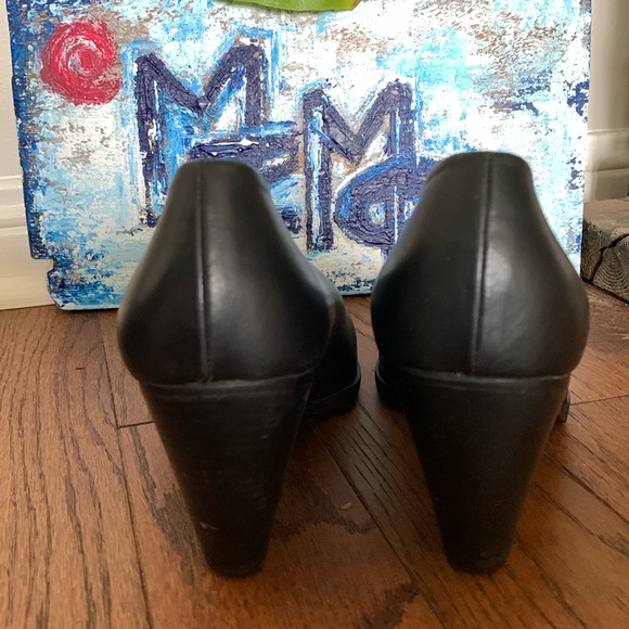 Walter Steiger Red Logo Vintage Designer Handmade Italian Leather Pumps Sz 38.5 - Picture 13 of 15